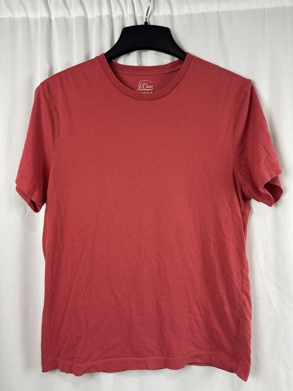 J.Crew Men’s M Broken In Crew Neck Short Sleeve Tshirt Red Classic 100% Cotton